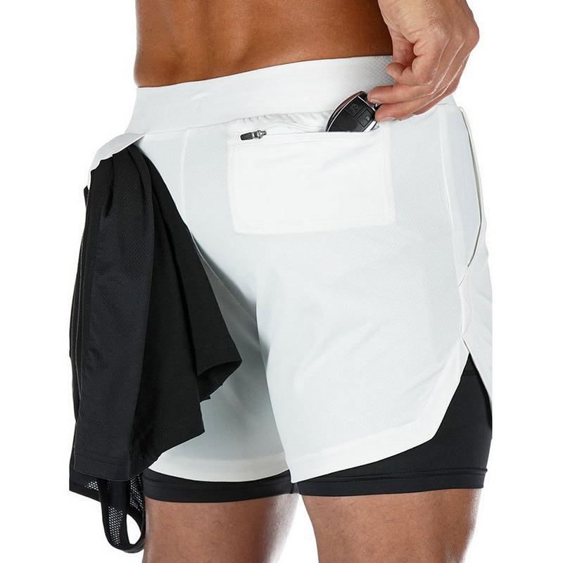 Men's Shorts 2022 Sport Men Double-deck Jogging Running 2 IN 1 Mens GYM Short Fitness Workout Pants Man, White;black
Men's Shorts 2022 Sport Men Double-deck Jogging Running 2 IN 1 Mens GYM Short Fitness Workout Pants Man, White;black