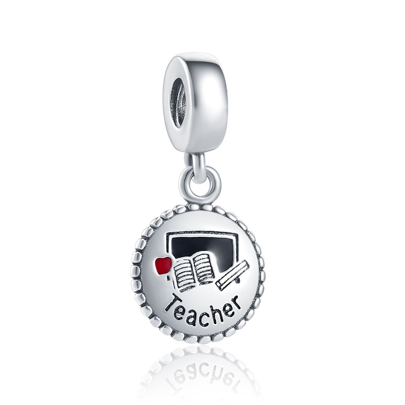New Popular 925 Sterling Silver European Dress Teacher Pendant DIY Fine Beads For S925 Snake Charm Bracelet Jewelry