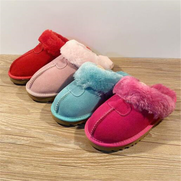 2022 Classic AUS Warm goat skin sheepskin snow tan black gray pink Man women slippers boots keep warm shoes 14color