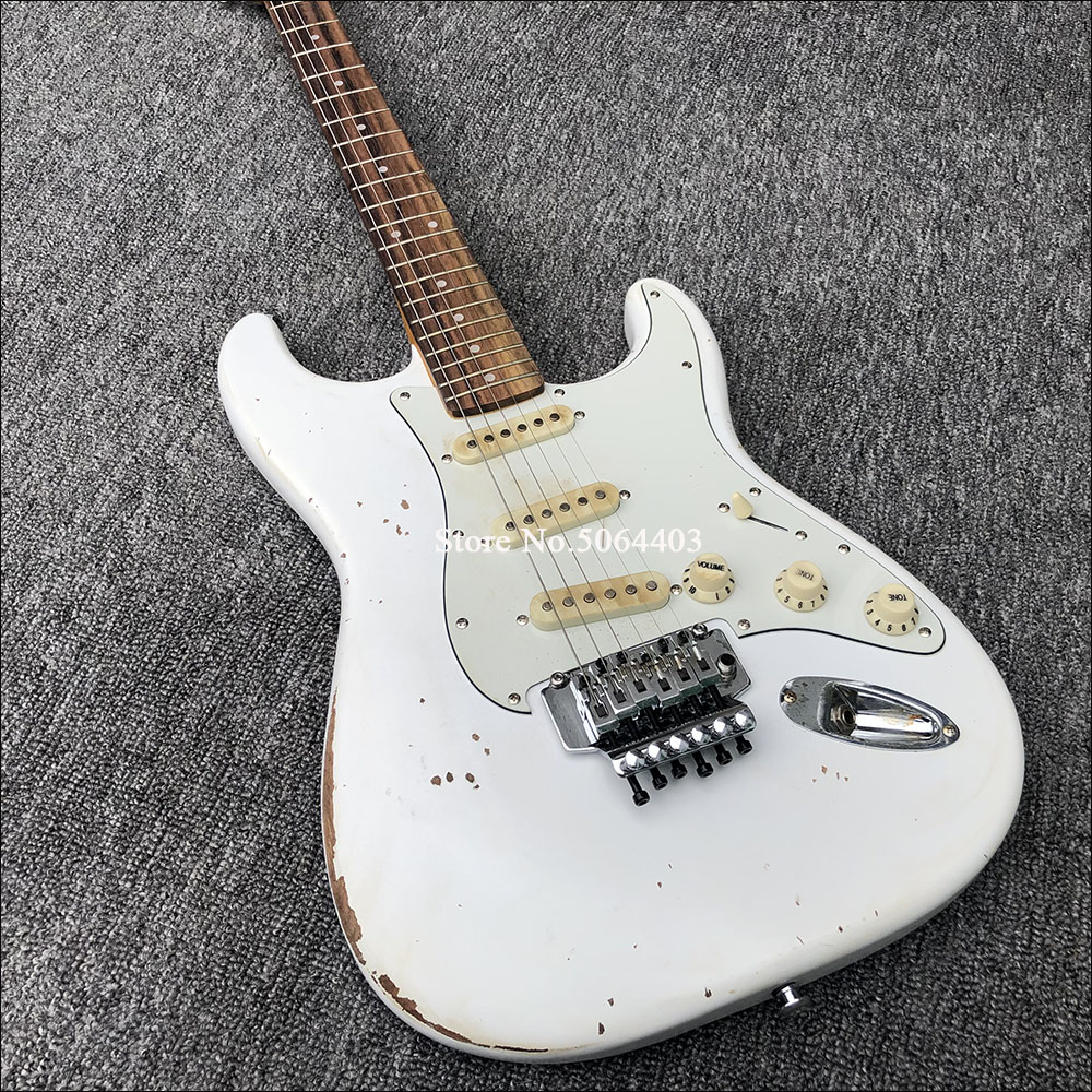 Factory direct white visit old ST electric guitar retro do old guitar alder body maple neck vibrato bridge postage
Factory direct white visit old ST electric guitar retro do old guitar alder body maple neck vibrato bridge postage