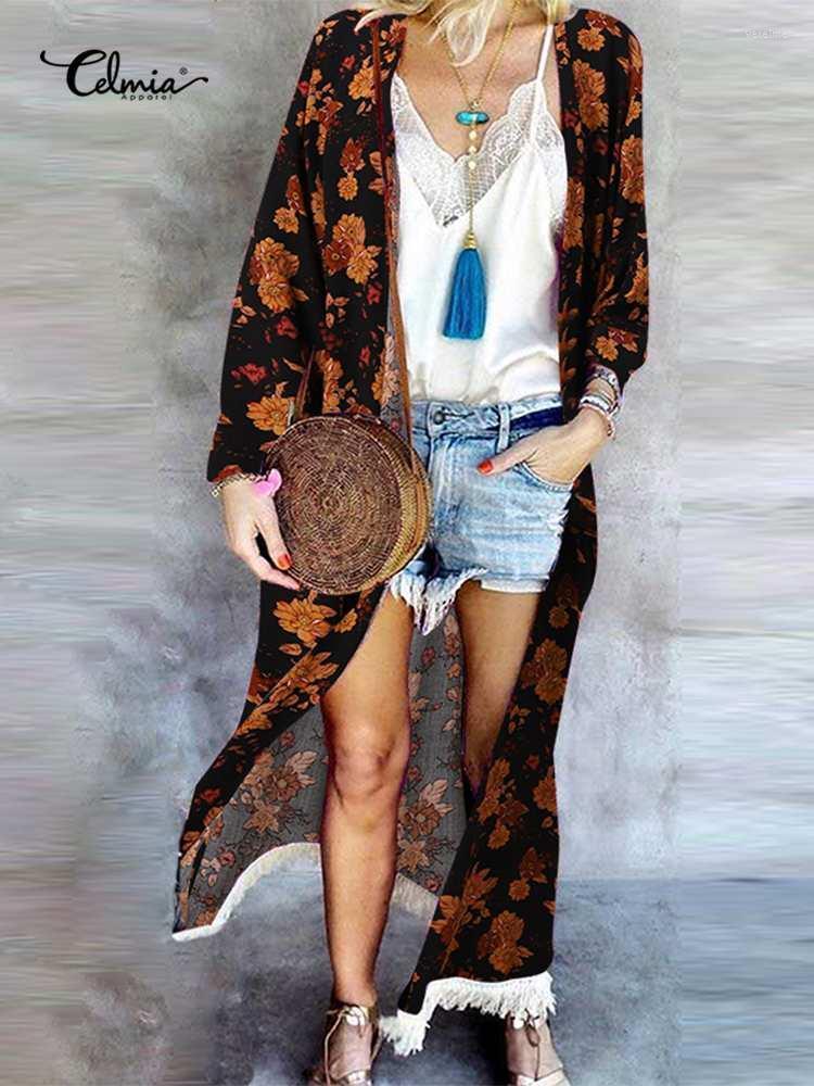 Women' Blouses & Shirts Celmia Vintage Beach Long Cover Up Casual Sleeve Floral Printed Bohemian Kimonos Summer Open Front Women Cardigans, Beige
Women' Blouses & Shirts Celmia Vintage Beach Long Cover Up Casual Sleeve Floral Printed Bohemian Kimonos Summer Open Front Women Cardigans, Beige