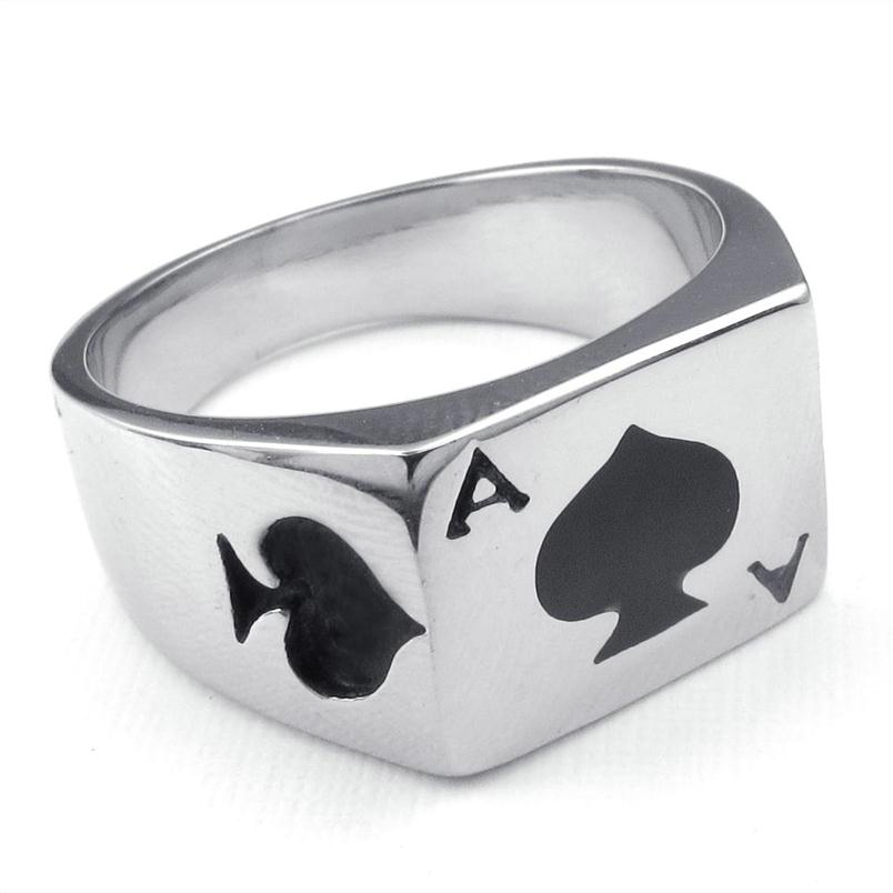 Selling Jewelry Mens Stainless Steel Ring Poker Spade Ace Personalized fashion 316L stainless steel ring3286
Selling Jewelry Mens Stainless Steel Ring Poker Spade Ace Personalized fashion 316L stainless steel ring3286