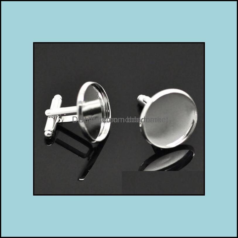 Cuff Links Cufflinks Tie Clasps Tacks Jewelry Cufflink Size20Mm High Quality Ste Dhmz3