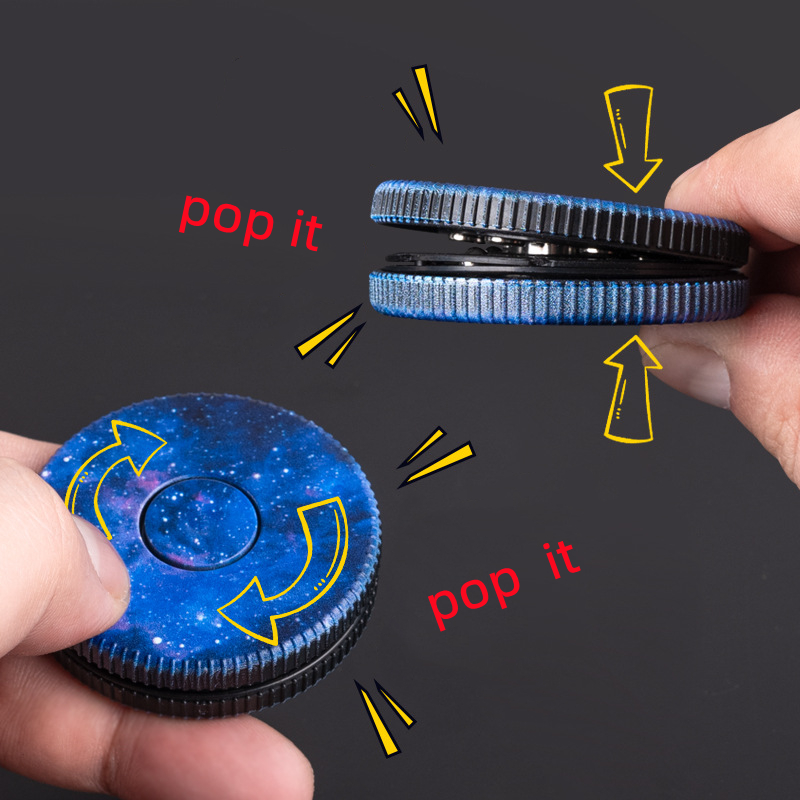 Fidget Toys New Pipago Pop Coin Gyroscope Hand Push Star Sky Fingertip Gyroscope Creative Decompression Toy