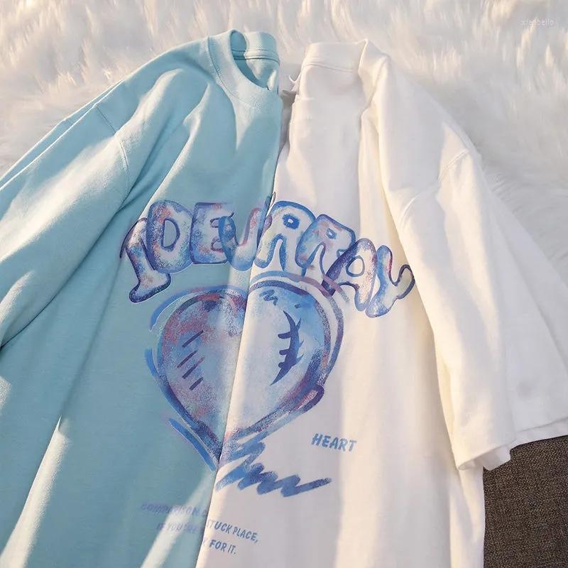 Women' T-Shirt Top O-neck Hip-hop Sweet Punk Clothes Size Loose Suit Retro Oversized Y2K Park Kawaii Love Letter Printing Short-sleeved, Blue
Women' T-Shirt Top O-neck Hip-hop Sweet Punk Clothes Size Loose Suit Retro Oversized Y2K Park Kawaii Love Letter Printing Short-sleeved, Blue