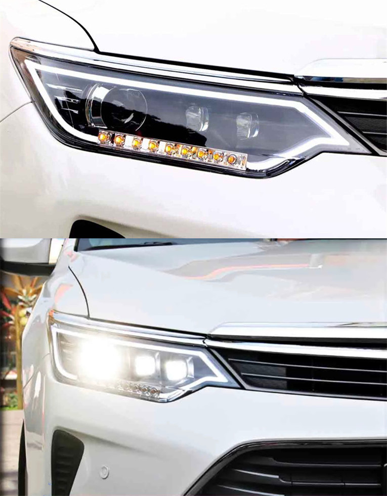 Auto Headlights Assembly For Toyota Camry LED Headlight 20 15-20 17 Full LED Dynamic DRL Turn Signal Headlamp Driving Lights