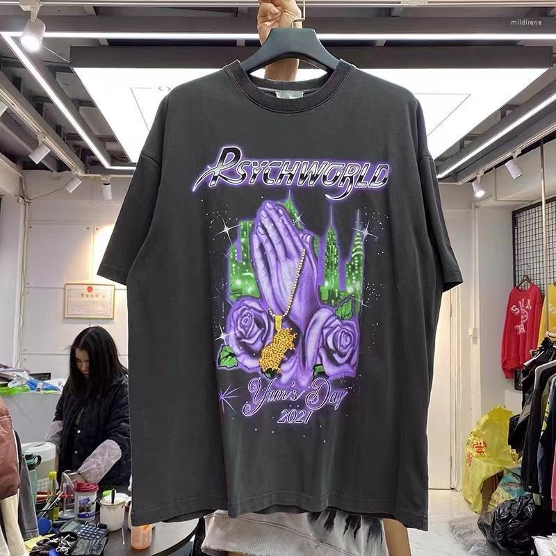 Men's T-Shirts Purple Rose Prayer Print High Street Short Sleeve T-shirt WashMen's Mild22, Dark grey
Men's T-Shirts Purple Rose Prayer Print High Street Short Sleeve T-shirt WashMen's Mild22, Dark grey