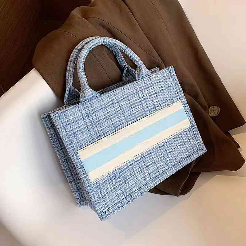 Women's Large Capacity Tote Shopper Bags 2022 Luxury Designer Handbags Canvas Vintage Bag Fashion Female Travel Handbag