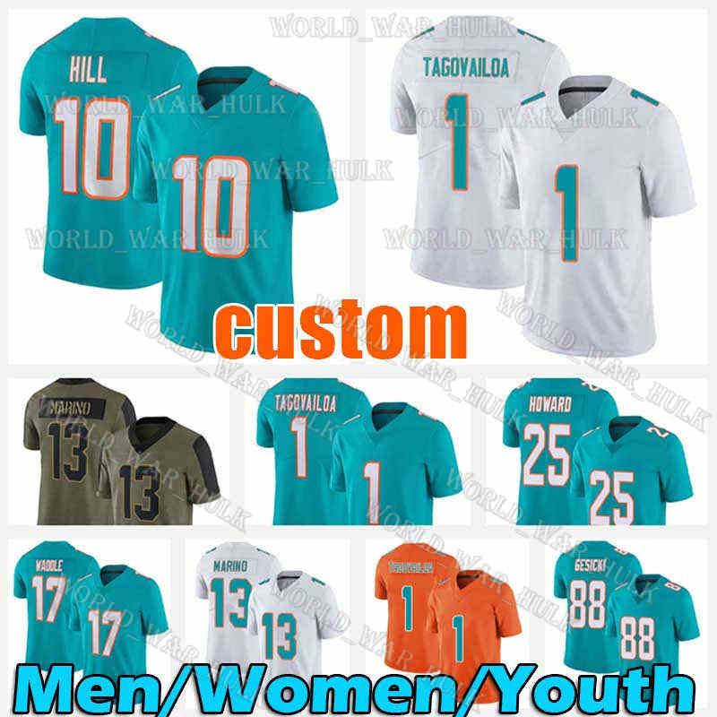 1 Tua Tagovailoa Jersey 10 Tyreek Hill Football Jerseys 17 Jaylen Waddle 5 Teddy Bridgewater 13 Dan Marino 25 Xavien Howard DeVante Parker Mike Gesicki Myles Gaskin, Custom women jersey(h t)
1 Tua Tagovailoa Jersey 10 Tyreek Hill Football Jerseys 17 Jaylen Waddle 5 Teddy Bridgewater 13 Dan Marino 25 Xavien Howard DeVante Parker Mike Gesicki Myles Gaskin, Custom women jersey(h t)
