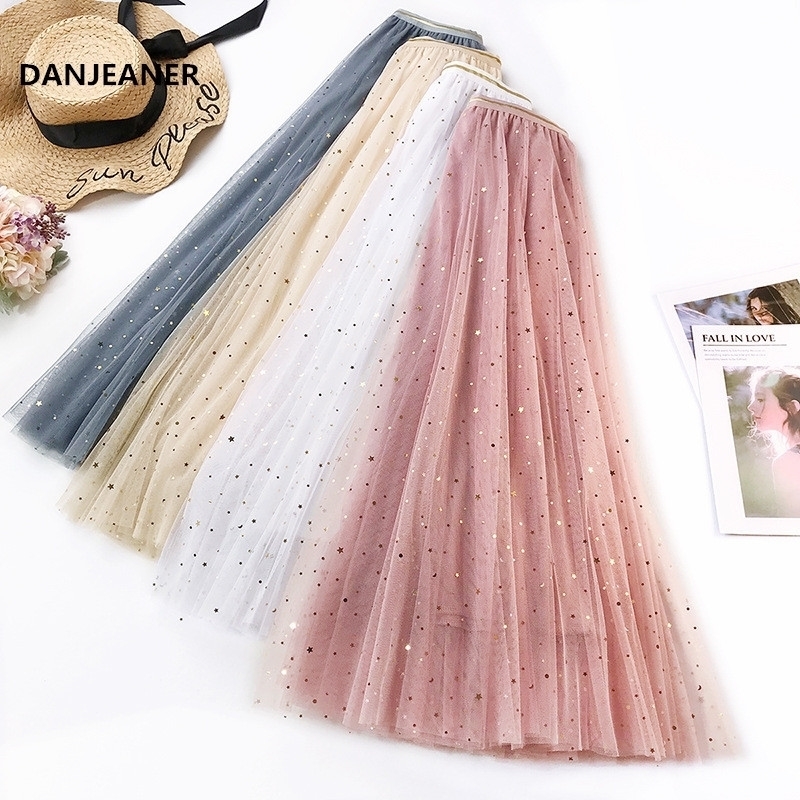 DANJEANER Summer High Waist Shining Sequin Skirt Elastic Waist Sexy Harajuku Tulle Skirt Streetwear Long Skirts Y200326, Black
DANJEANER Summer High Waist Shining Sequin Skirt Elastic Waist Sexy Harajuku Tulle Skirt Streetwear Long Skirts Y200326, Black