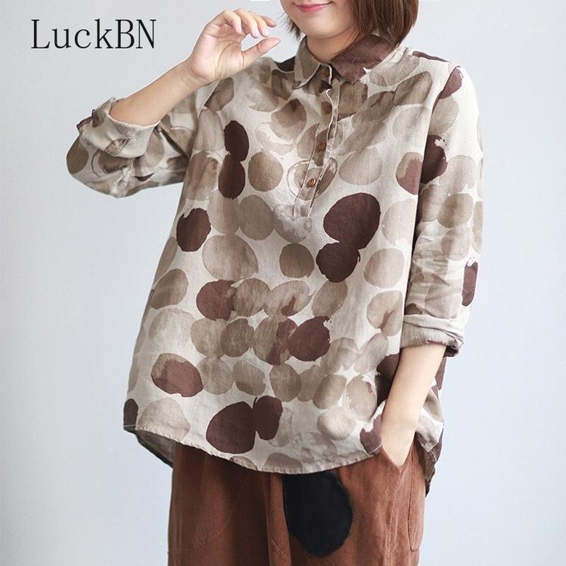 Spring Women Shirts Plus Size Long Sleeve Cotton Linen Button Casual Vintage Polka Dot Print Blouses 2022 Women, Orange
Spring Women Shirts Plus Size Long Sleeve Cotton Linen Button Casual Vintage Polka Dot Print Blouses 2022 Women, Orange
