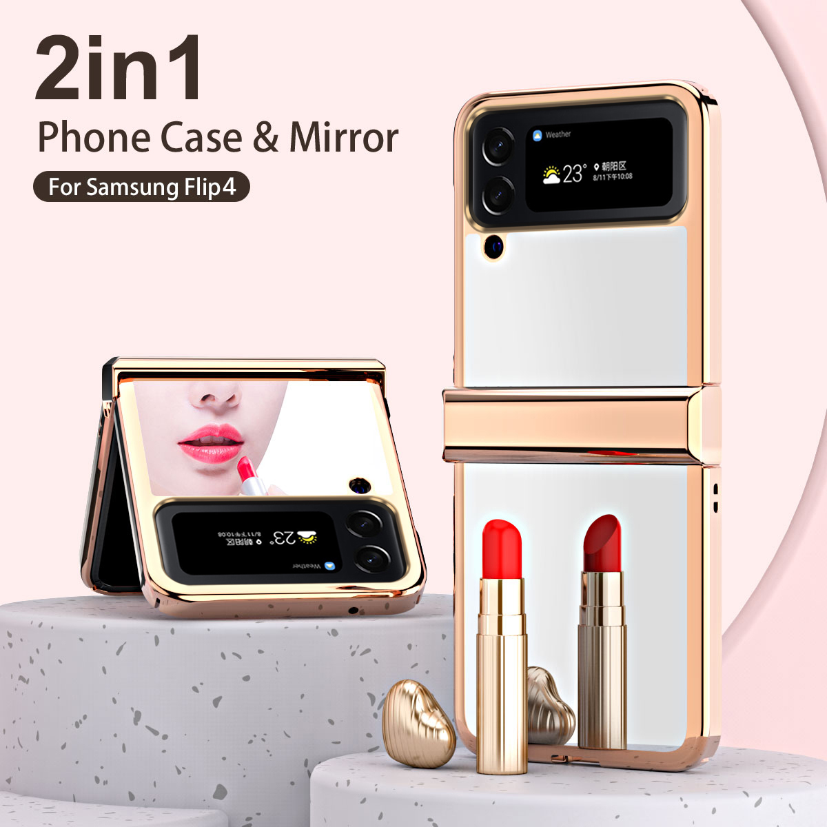 Hinge Woman Cases For Samsung Galaxy Z Flip 3 Flip 4 5G Case Glass Mirror Plating hard Cover, Black
Hinge Woman Cases For Samsung Galaxy Z Flip 3 Flip 4 5G Case Glass Mirror Plating hard Cover, Black