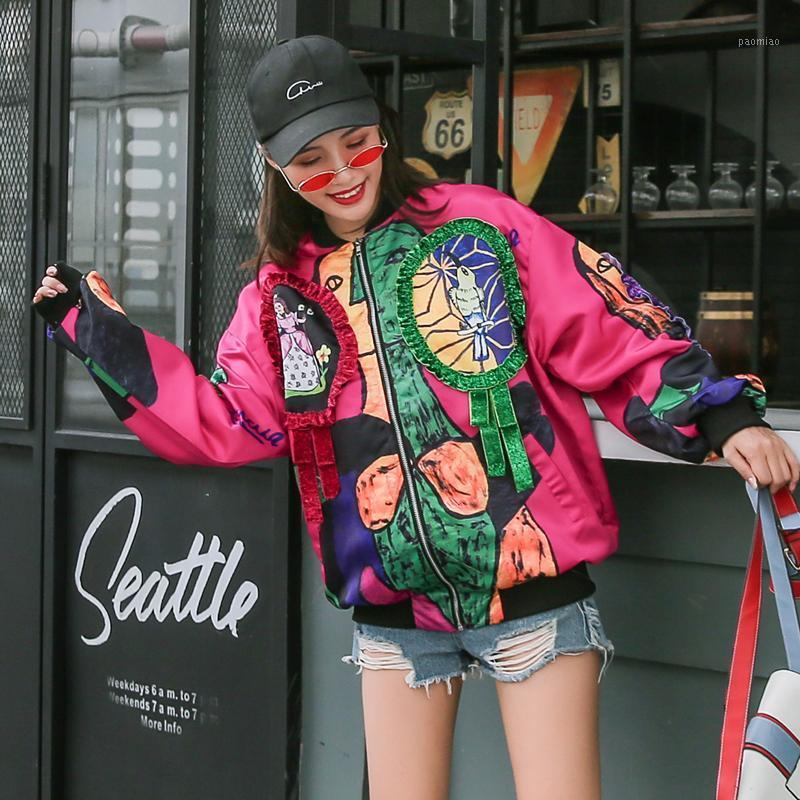 Women's Jackets 2022 Spring Tide Brand Plus Size Printed Long-sleeved Fashion Jacket Loose Personality Cool Baseball Uniform Female, Red
Women's Jackets 2022 Spring Tide Brand Plus Size Printed Long-sleeved Fashion Jacket Loose Personality Cool Baseball Uniform Female, Red