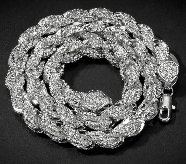 Tennis Graduated Necklaces Pendants Jewelry Hip hop diamond set 9mm gold twist necklaces fashion statement zircon necklace for men and women 
Tennis Graduated Necklaces Pendants Jewelry Hip hop diamond set 9mm gold twist necklaces fashion statement zircon necklace for men and women