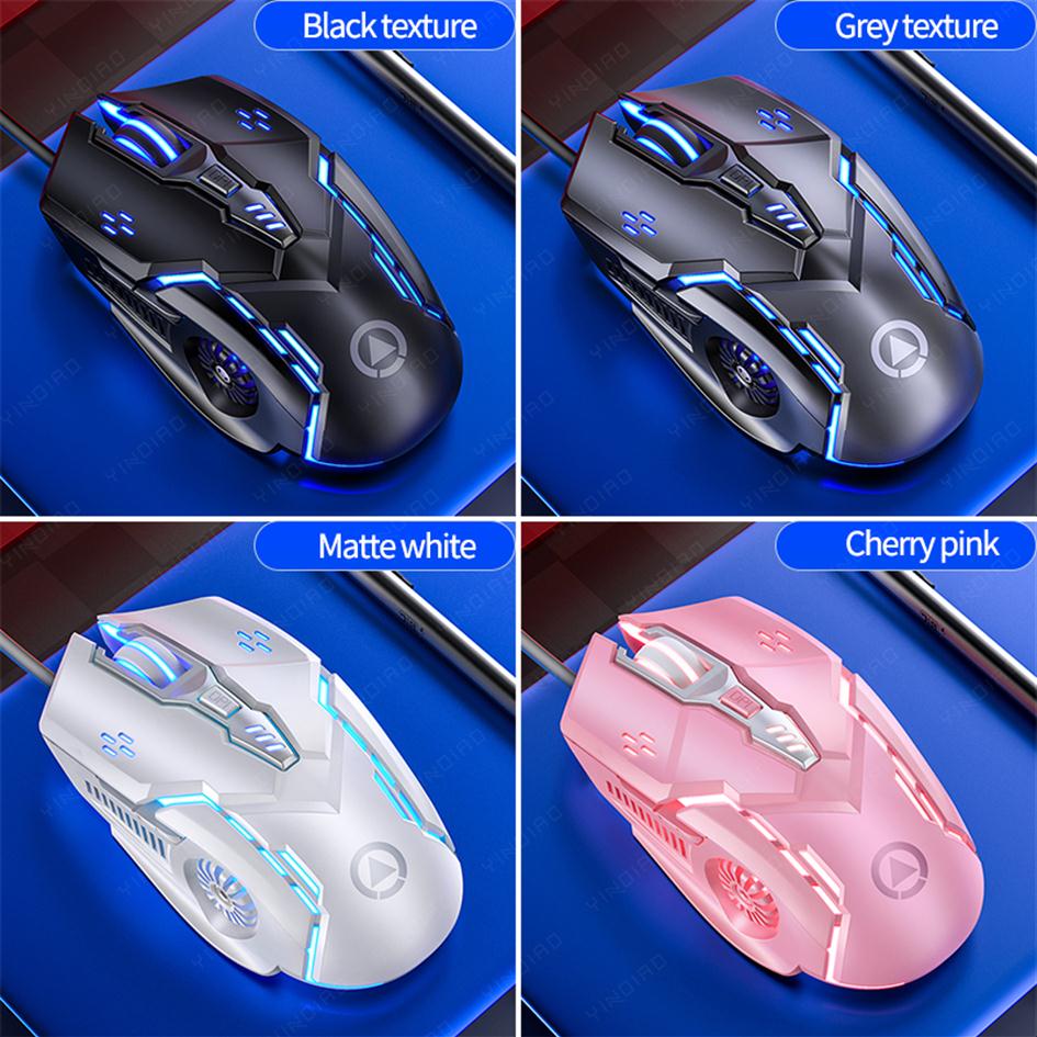 G5 Wired PC Mouse Inphic USB Mice 3200DPI Adjustable 6 Programmable Buttons colourful breath Optical Tracking Ergonomic Str