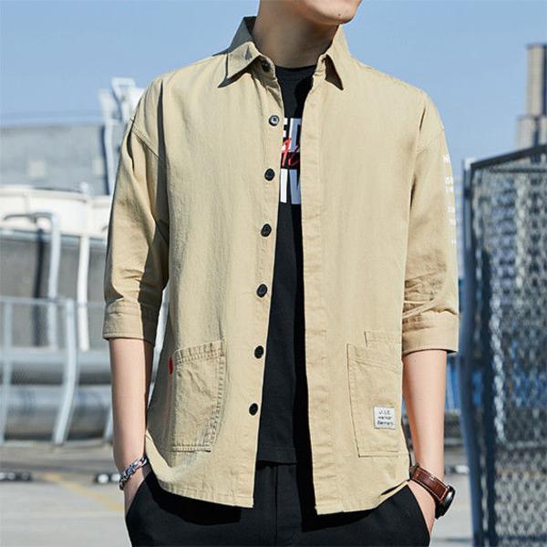 Men's Casual Shirts Spring And Summer Tooling Men's Cropped Sleeve Shirt Loose Edition No-iron Hong Kong Wind Business CoatMen's, Khaki
Men's Casual Shirts Spring And Summer Tooling Men's Cropped Sleeve Shirt Loose Edition No-iron Hong Kong Wind Business CoatMen's, Khaki