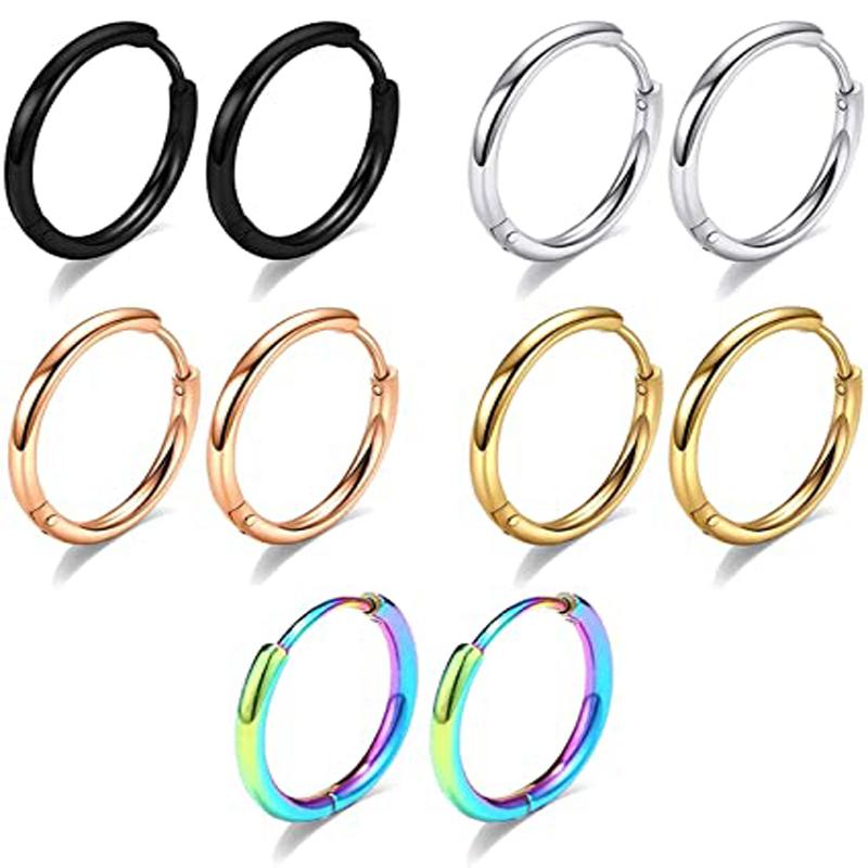 Hoop & Huggie Pairs Stainless Steel Earrings Set Hypoallergenic 10MM Small Men Women Cartilage Piercing Body JewelryHoop
Hoop & Huggie Pairs Stainless Steel Earrings Set Hypoallergenic 10MM Small Men Women Cartilage Piercing Body JewelryHoop
