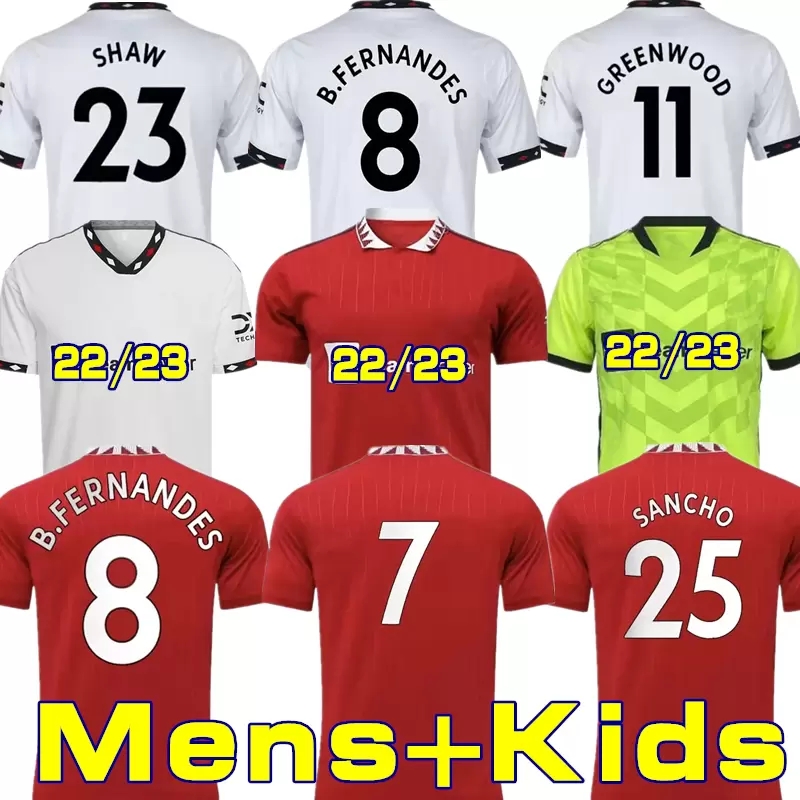 SANCHO Soccer Jersey 22 23 Fans PLAYER #7 Version RASHFORD SHAW GREENWOOD MANS BRUNO MARTIAL LINGARD B. FERNANDES Short Sleeve UTD Football Shirt Kit Men Kids Kit Sets
SANCHO Soccer Jersey 22 23 Fans PLAYER #7 Version RASHFORD SHAW GREENWOOD MANS BRUNO MARTIAL LINGARD B. FERNANDES Short Sleeve UTD Football Shirt Kit Men Kids Kit Sets