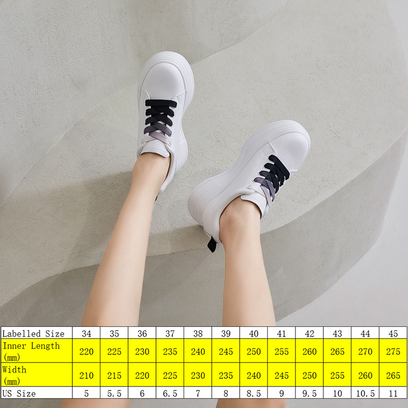2022 New 7.5cm Genuine Leather Platform Wedge Sneakers Women Shoes White Spring Autumn Summer Shoes Breathable Comfy, White black
2022 New 7.5cm Genuine Leather Platform Wedge Sneakers Women Shoes White Spring Autumn Summer Shoes Breathable Comfy, White black