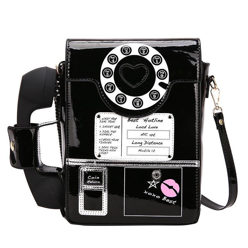 Evening Bags Fashionable Women's Shoulder Bag Personality Creative European And American Style Female Telephone PU Messenger BagEvening, Black
Evening Bags Fashionable Women's Shoulder Bag Personality Creative European And American Style Female Telephone PU Messenger BagEvening, Black