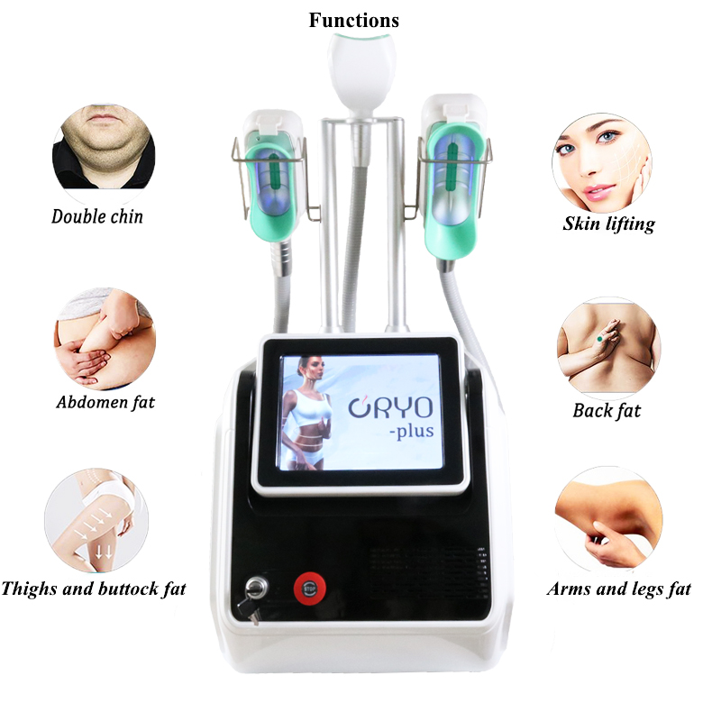 Cryolipolysis machine 360 portable anti cellulite cryotherapy facial liposuction cryo cool cold body sculpting spa equipment 3 handle