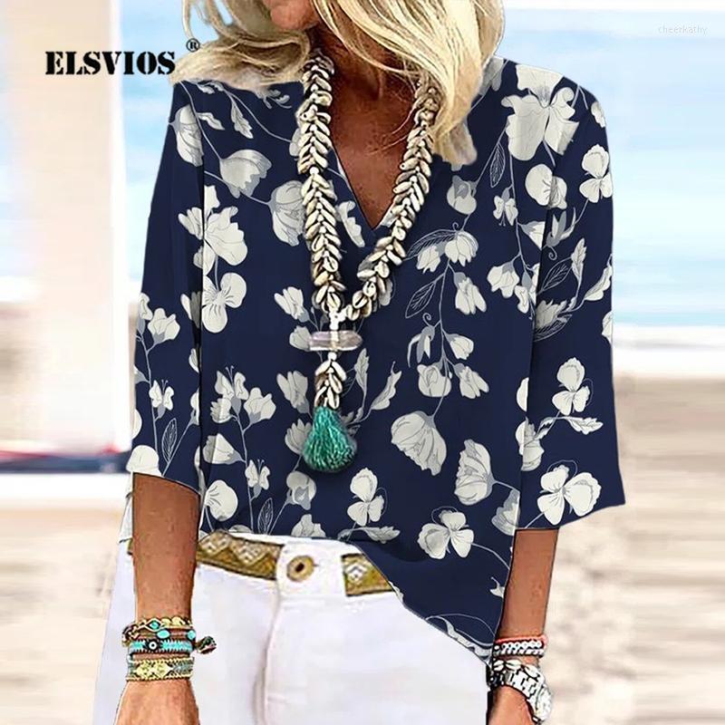 Women's Blouses & Shirts Autumn Women's Vintage Casual Printed V Neck Loose Fashion 3/4 Sleeves Tops Streetwear Elegant Slim Female Clot, Dark blue flower
Women's Blouses & Shirts Autumn Women's Vintage Casual Printed V Neck Loose Fashion 3/4 Sleeves Tops Streetwear Elegant Slim Female Clot, Dark blue flower