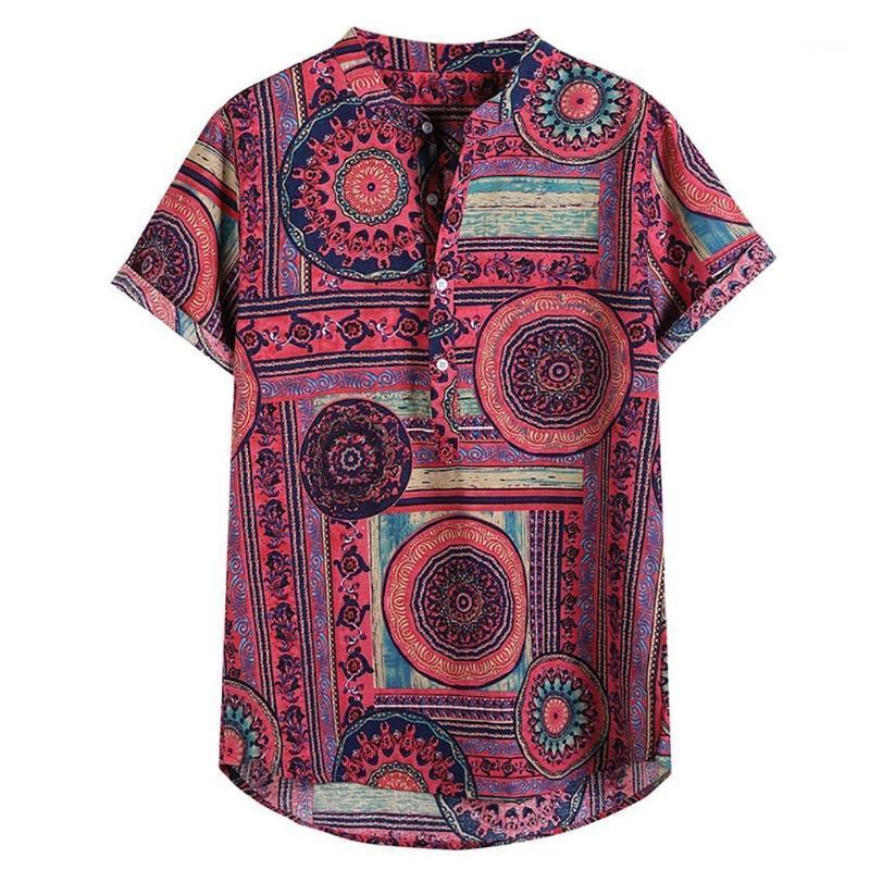 Men's Casual Shirts Summer Fashion Retro Ethnic Boho Mens Shirt Short Sleeve Cotton Linen Printing Stand Collar Hawaiian Blouse, Green
Men's Casual Shirts Summer Fashion Retro Ethnic Boho Mens Shirt Short Sleeve Cotton Linen Printing Stand Collar Hawaiian Blouse, Green