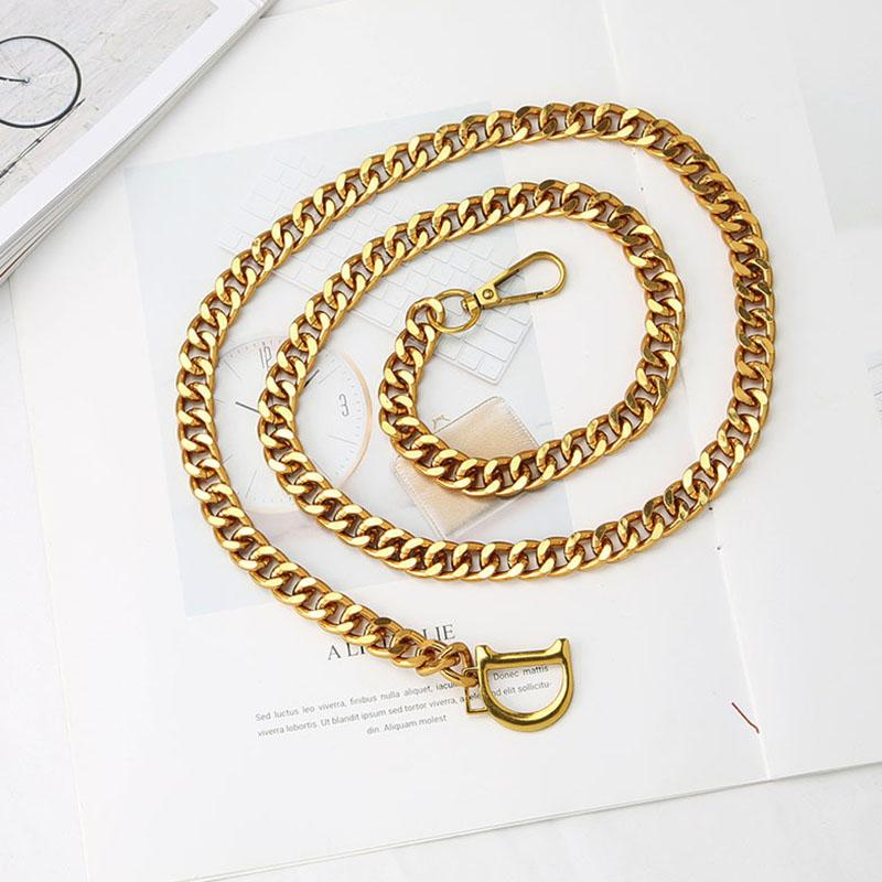Belts Punk Chain Belt Circle Ladies Alloy For Women Metal Female Waistband Dresses Korean Fashion Waist StrapBelts Emel22