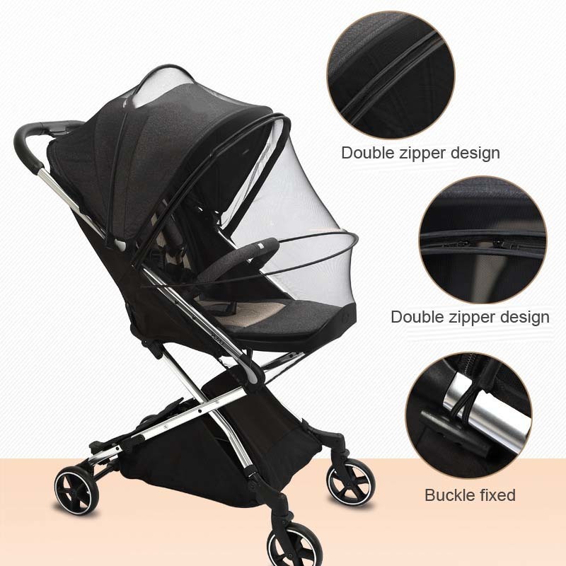 Zipper type fly protection accessories childrens crib summer mesh carriage full cover mosquito net baby stroller trolley 220531