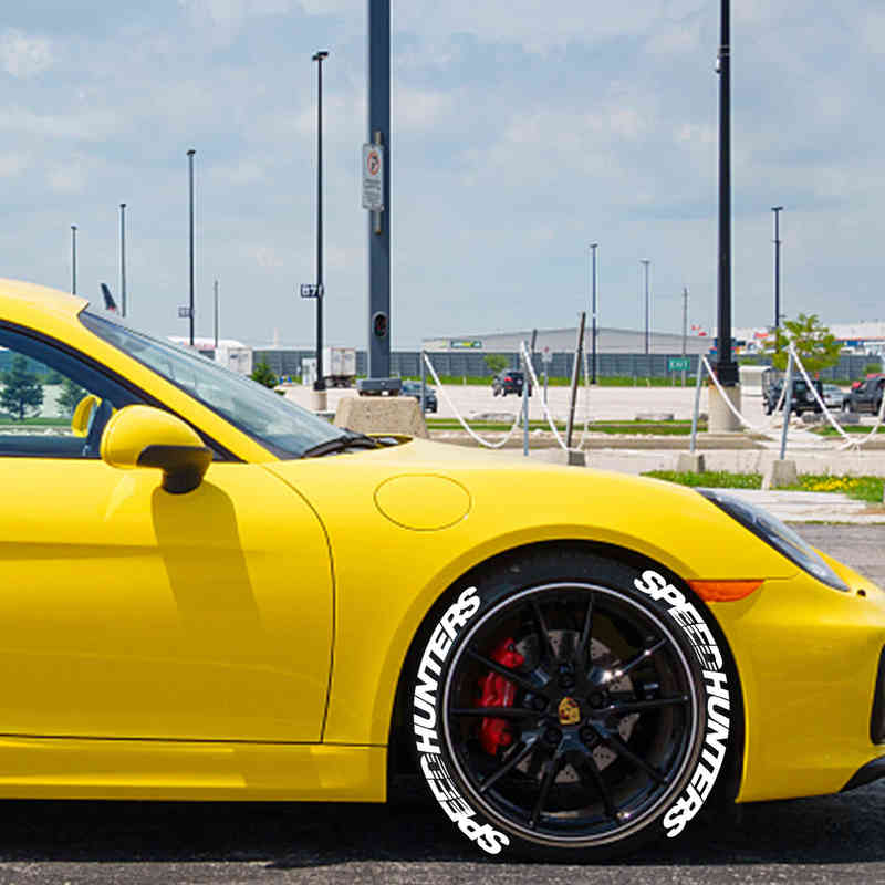 SPEED HUNTERS Tire Letter Sticker 3D rubber waterproof Car Motorcycle Tire Modified Letter Stickers Automotive Interior Supplies Y220609