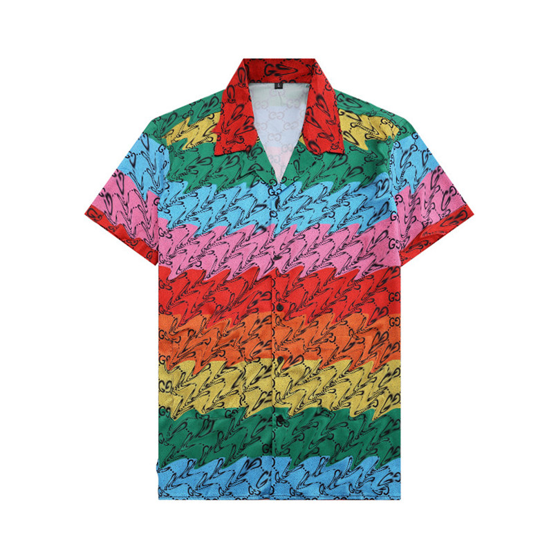 High Quality Hawaiian shirt Mens Camisas De Hombre Fashion Geometric Letter Print Casual Shirts Men beach short sleeve shirts
High Quality Hawaiian shirt Mens Camisas De Hombre Fashion Geometric Letter Print Casual Shirts Men beach short sleeve shirts
