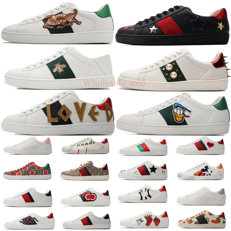 Pair Luxury Designers Shoes ACE Sneakers Casual Dress Tennis Screener Men Women Lace Up Classic White Leather Pattern Bottom Cat Tiger Print Sports Lover Trainers
Pair Luxury Designers Shoes ACE Sneakers Casual Dress Tennis Screener Men Women Lace Up Classic White Leather Pattern Bottom Cat Tiger Print Sports Lover Trainers