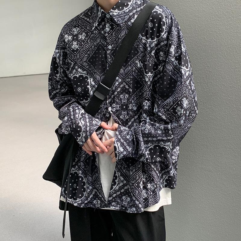 Men's Casual Shirts Mens Long Sleeve Print Shirt Cashew Flower Loose All-match Autumn Tide Brand Ins Korean Style Trendy JacketMen's, Black
Men's Casual Shirts Mens Long Sleeve Print Shirt Cashew Flower Loose All-match Autumn Tide Brand Ins Korean Style Trendy JacketMen's, Black