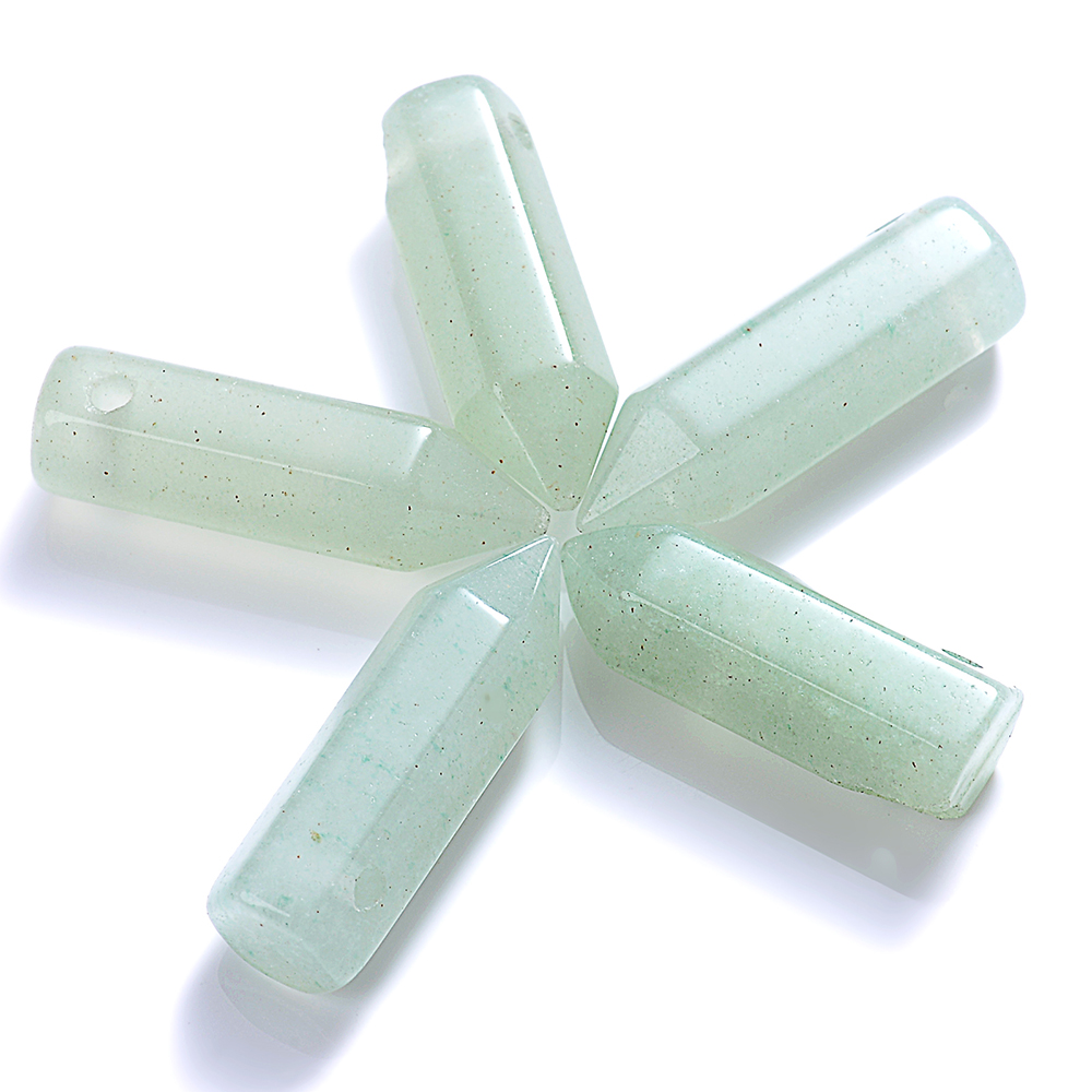 Natural Stone Pendant Charms Beads Jades Agate Turquoise Crystal Beads for Jewelry Making Findings Necklace Pendants 20x6MM
