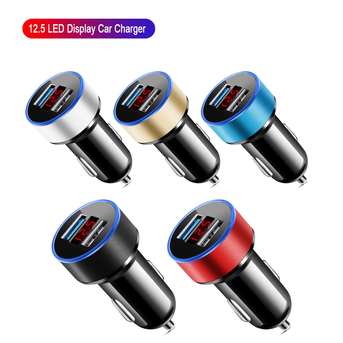 3.1A 5V Car Chargers 2 Ports Fast Charging For Samsung Huawei Iphone 11 8 Plus Universal Aluminum Dual USB Car-charger Adapter
3.1A 5V Car Chargers 2 Ports Fast Charging For Samsung Huawei Iphone 11 8 Plus Universal Aluminum Dual USB Car-charger Adapter
