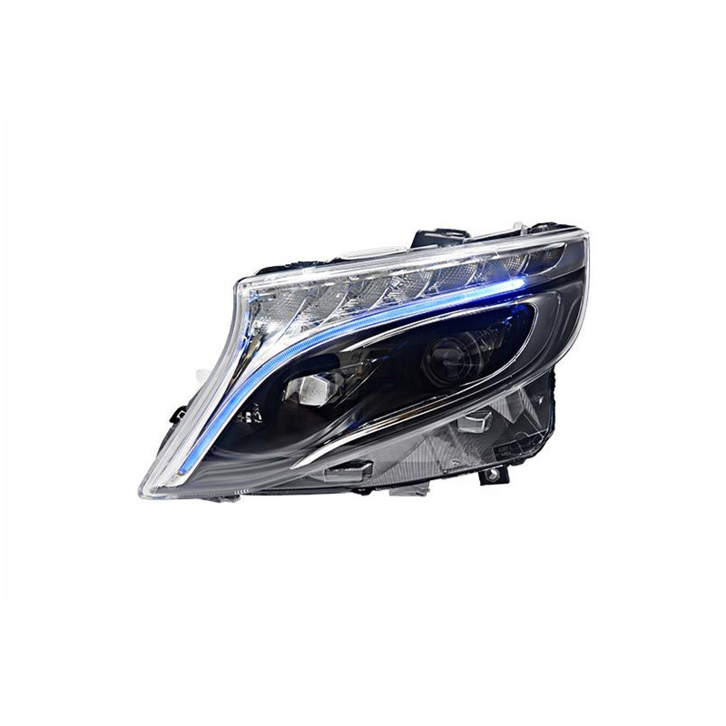 Headlights All LED For Benz Vito 20 13-20 19 Head Lights W447 DRL+Bi-Xenon Lens LED Crystal Angel Eyes Turn Signal Headlight