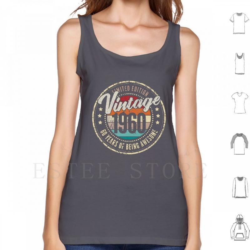 Men' Tank Tops Vintage 1960 60 Years Old 60th Birthday Retro Gift Vest Sleeveless Age Aged Authentic, White;black
Men' Tank Tops Vintage 1960 60 Years Old 60th Birthday Retro Gift Vest Sleeveless Age Aged Authentic, White;black