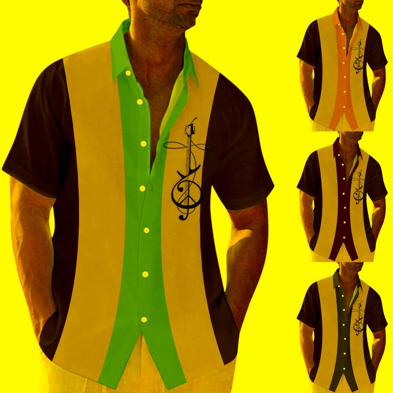 Men' Casual Shirts Male Summer Music Print Plus Size Shirt Short Sleeve Turn Down Collar ShirtMen, Black
Men' Casual Shirts Male Summer Music Print Plus Size Shirt Short Sleeve Turn Down Collar ShirtMen, Black