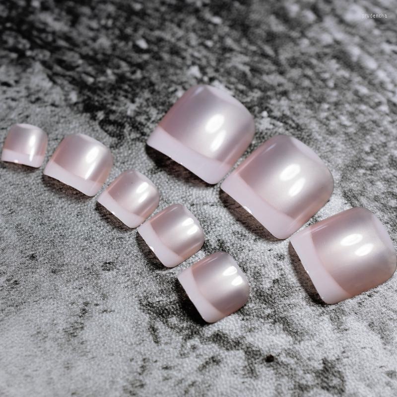 False Nails 24pcs Pearl Pink Classical French Toenails For Foot Acrylic Fake Artificial Pre Designed Toe Tips Summer Decor Prud22, Z564
False Nails 24pcs Pearl Pink Classical French Toenails For Foot Acrylic Fake Artificial Pre Designed Toe Tips Summer Decor Prud22, Z564
