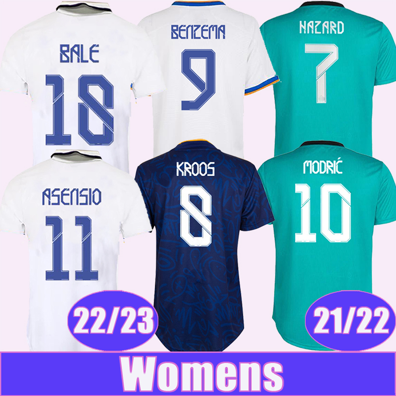 21 22 HAZARD KROOS BENZEMA Womens MODRIC ASENSIO Soccer Jerseys 22 23 MARCELO BALE ISCO Home White Footall Shirt Adult Short sleeve Uniform, Nv4151 21 22 home no patch
21 22 HAZARD KROOS BENZEMA Womens MODRIC ASENSIO Soccer Jerseys 22 23 MARCELO BALE ISCO Home White Footall Shirt Adult Short sleeve Uniform, Nv4151 21 22 home no patch