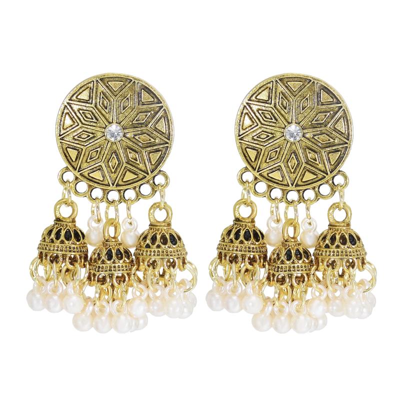 Dangle & Chandelier Ethnic Style Retro Ladies Big Round Turkish Bell Pendant Bohemian Gold And Silver Alloy Lotus Sub Tassel Earrings
Dangle & Chandelier Ethnic Style Retro Ladies Big Round Turkish Bell Pendant Bohemian Gold And Silver Alloy Lotus Sub Tassel Earrings