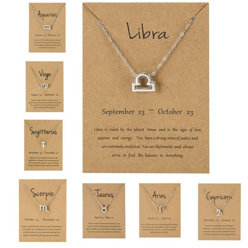 Pendant Necklaces Zodiac Sign Chain For Women 12 Constellation Jewelry Choker Charm Silver Color Birthday Gifts Wish Card NecklacePendant
Pendant Necklaces Zodiac Sign Chain For Women 12 Constellation Jewelry Choker Charm Silver Color Birthday Gifts Wish Card NecklacePendant