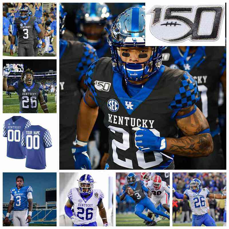 

Rare Kentucky Wildcats College Football Jerseys 85 Bryce Oliver 12 Chance Poore 22 Chris Oats Josh Allen Dermontti Dawson Custom Stitch Mens, Womens black with 150th