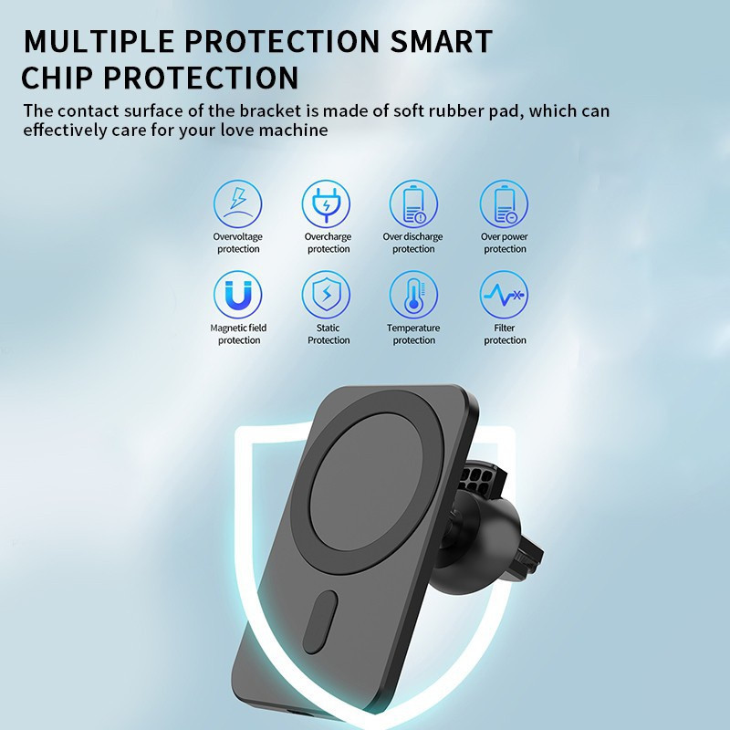 15W QI Magnetic Car Wireless Charger Air Vent Stand for Magsafe Phone 13 12 11 Pro X Max Fast Charging Magnet Mount Auto Holder 220620
