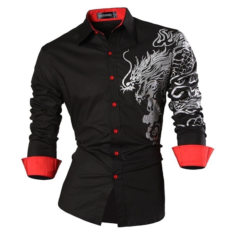 Sportrendy Mens Shirt Dress Casual Long Sleeve Slim Fit Fashion Dragon Stylish JZS041 220811, Jzs041-black
Sportrendy Mens Shirt Dress Casual Long Sleeve Slim Fit Fashion Dragon Stylish JZS041 220811, Jzs041-black