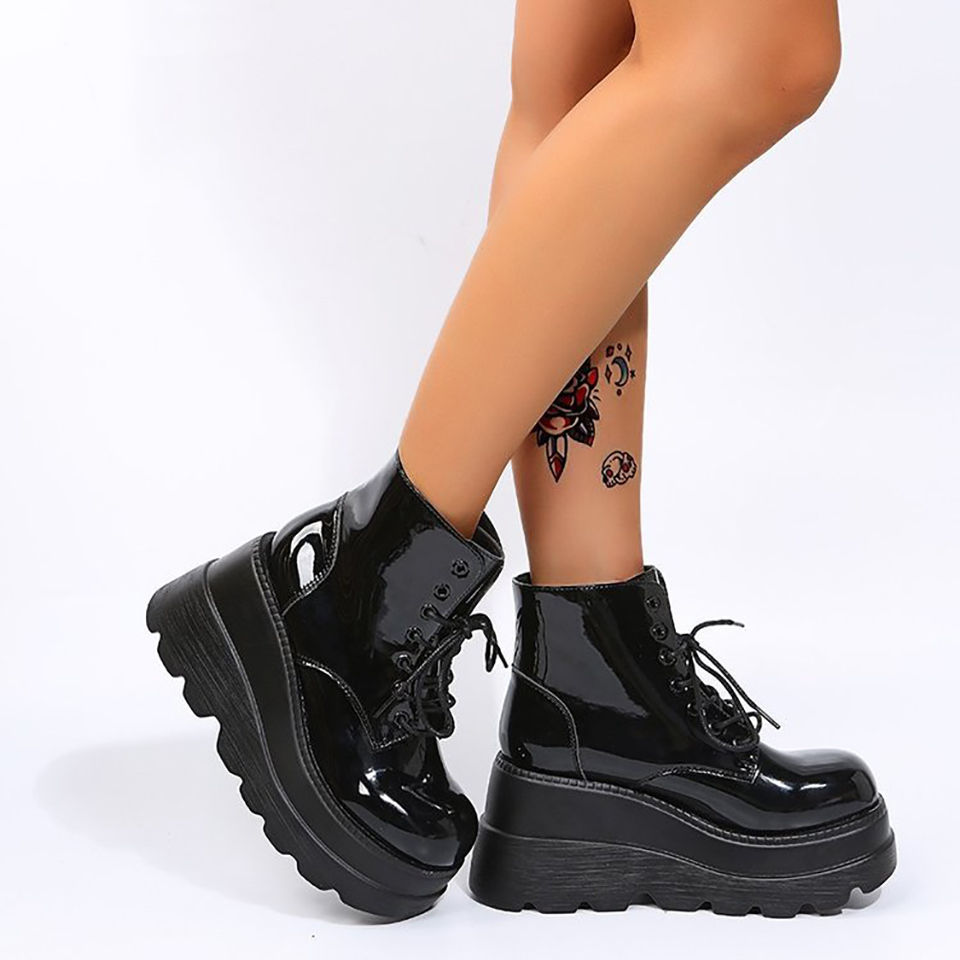 Womens Boots Platform Heels Female Wedges Shoes Sexy Punk Styly Martin Shoes Thick Sole Lolita Fashion Gothic -43 New, Black
Womens Boots Platform Heels Female Wedges Shoes Sexy Punk Styly Martin Shoes Thick Sole Lolita Fashion Gothic -43 New, Black