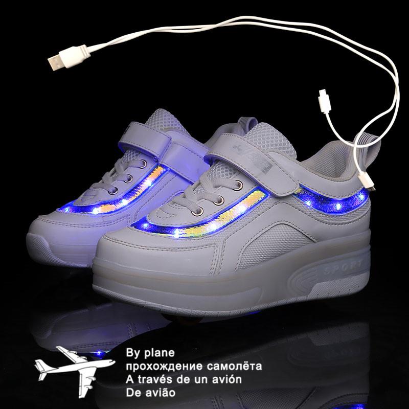 Athletic & Outdoor Roller Sneakers For Kids Boys Size 29-40 LED Light Up Shoes With Double Wheels USB Charging Skate Children GirlsAthletic, Black
Athletic & Outdoor Roller Sneakers For Kids Boys Size 29-40 LED Light Up Shoes With Double Wheels USB Charging Skate Children GirlsAthletic, Black