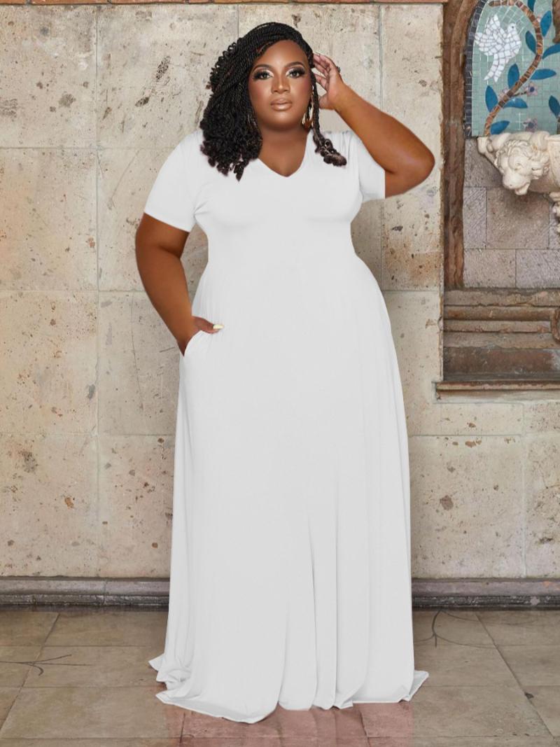 Plus Size Dresses Dress Pocket Design A Line Summer Short Sleeves Floor Length Solid Sexy Long Women ClothingsPlus, Black
Plus Size Dresses Dress Pocket Design A Line Summer Short Sleeves Floor Length Solid Sexy Long Women ClothingsPlus, Black