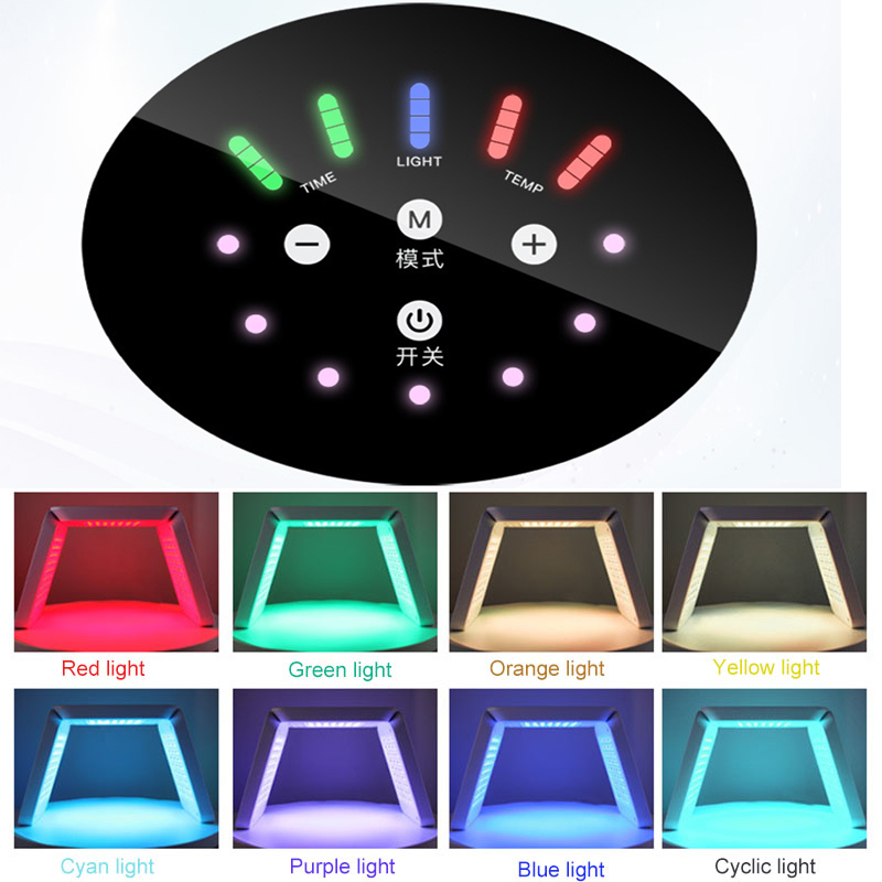 7-Color PDT LED Light Therapy Machine - Face Skin Rejuvenation, Tightening, Acne Removal, and Wrinkle Reduction for LED Facial Beauty SPA Th