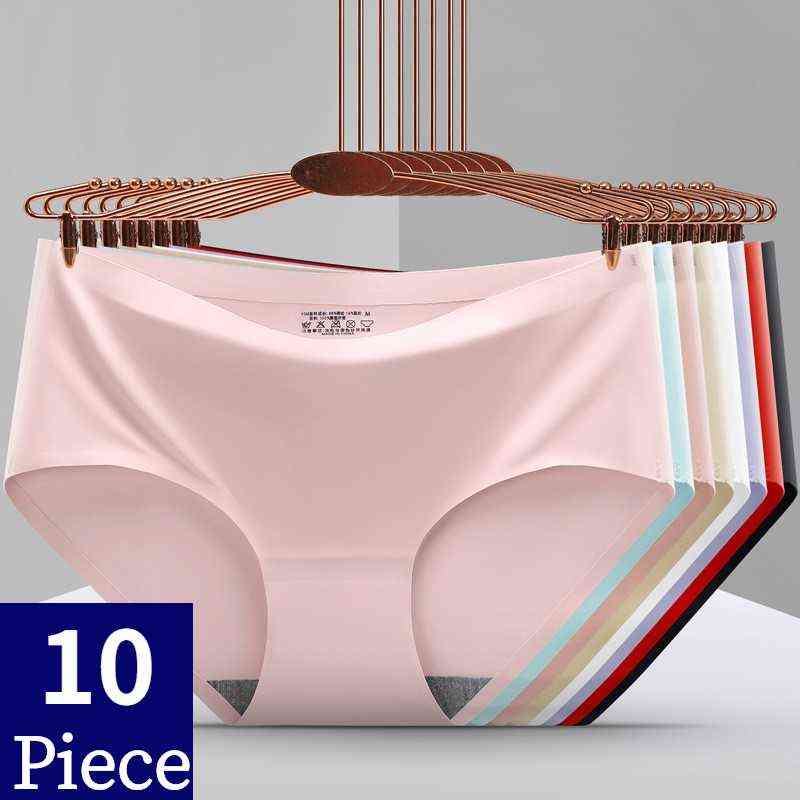 Giczi Seamless Women's Panties Large Size Silk Satin Underwear Solid Lingerie Comfortable Female Briefs Sports Underpants 10 PCS AA220318, Set 26
Giczi Seamless Women's Panties Large Size Silk Satin Underwear Solid Lingerie Comfortable Female Briefs Sports Underpants 10 PCS AA220318, Set 26